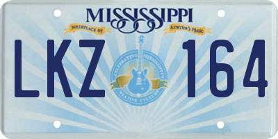 MS license plate LKZ164