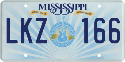 MS license plate LKZ166