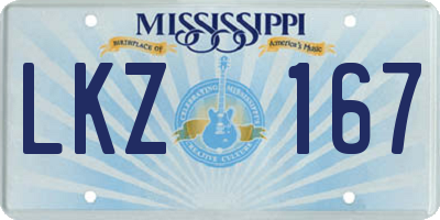 MS license plate LKZ167