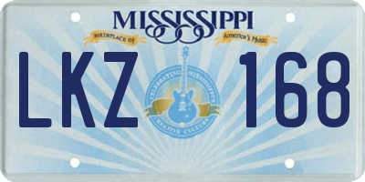 MS license plate LKZ168