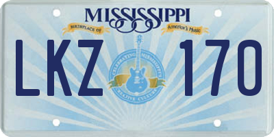 MS license plate LKZ170