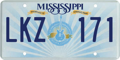 MS license plate LKZ171