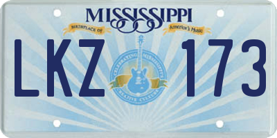 MS license plate LKZ173