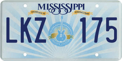 MS license plate LKZ175