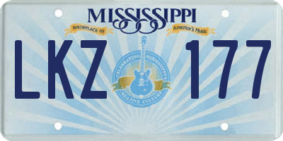 MS license plate LKZ177