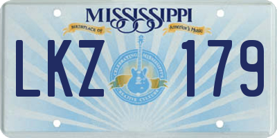 MS license plate LKZ179