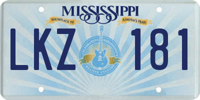 MS license plate LKZ181