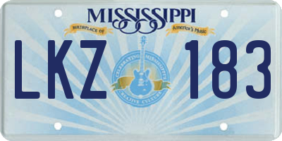 MS license plate LKZ183