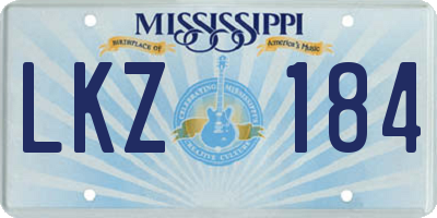 MS license plate LKZ184