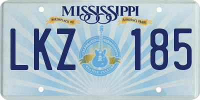 MS license plate LKZ185