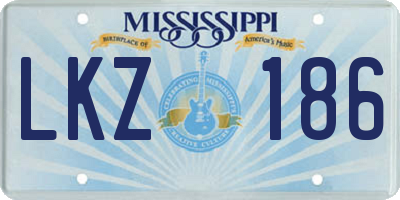 MS license plate LKZ186