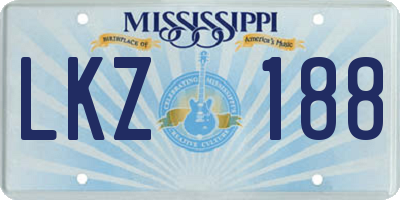 MS license plate LKZ188