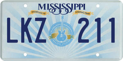 MS license plate LKZ211
