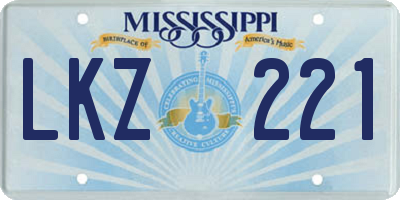 MS license plate LKZ221