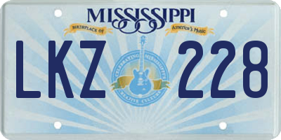 MS license plate LKZ228
