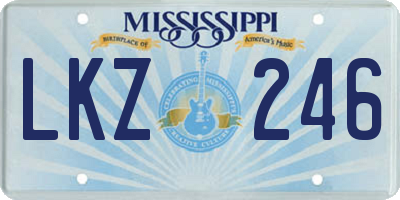 MS license plate LKZ246
