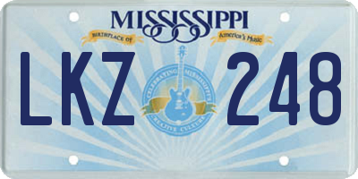 MS license plate LKZ248