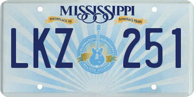 MS license plate LKZ251