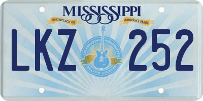 MS license plate LKZ252