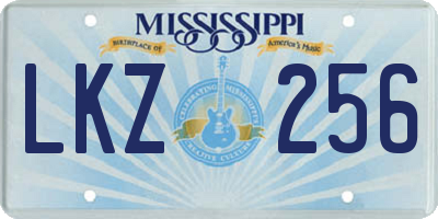 MS license plate LKZ256