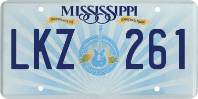 MS license plate LKZ261