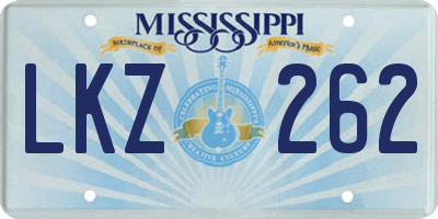 MS license plate LKZ262
