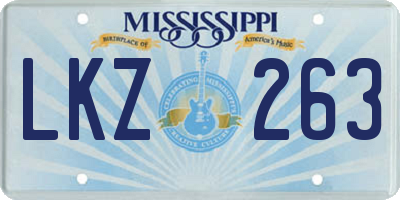 MS license plate LKZ263