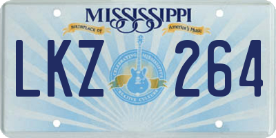 MS license plate LKZ264