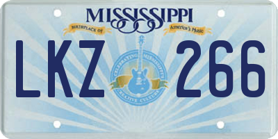 MS license plate LKZ266