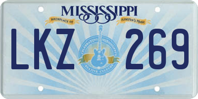 MS license plate LKZ269