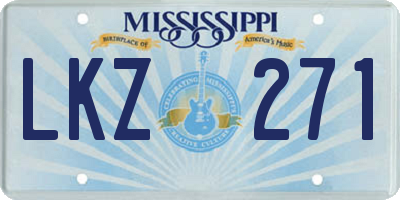 MS license plate LKZ271
