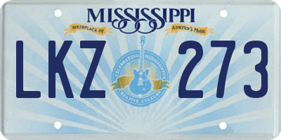 MS license plate LKZ273