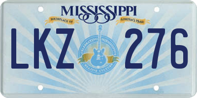 MS license plate LKZ276