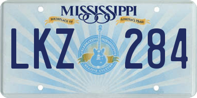 MS license plate LKZ284