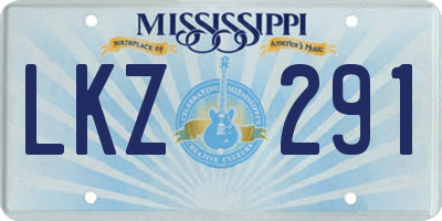 MS license plate LKZ291