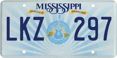 MS license plate LKZ297