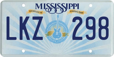 MS license plate LKZ298