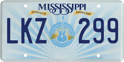 MS license plate LKZ299