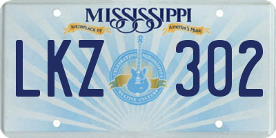 MS license plate LKZ302