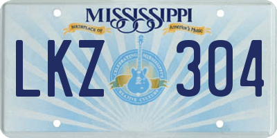 MS license plate LKZ304