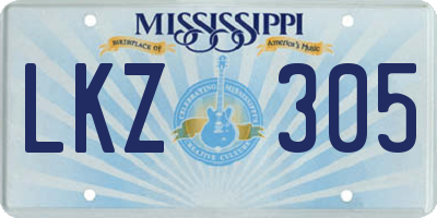 MS license plate LKZ305