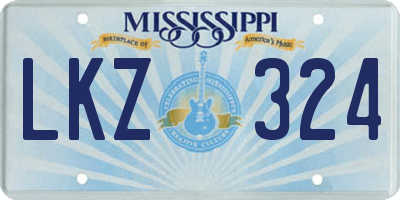 MS license plate LKZ324