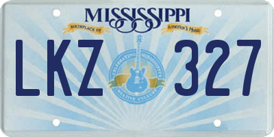 MS license plate LKZ327