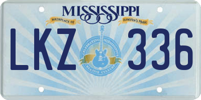 MS license plate LKZ336