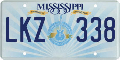 MS license plate LKZ338