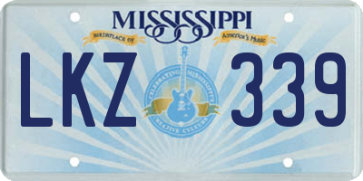 MS license plate LKZ339