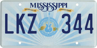 MS license plate LKZ344