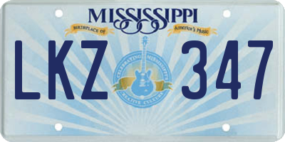 MS license plate LKZ347