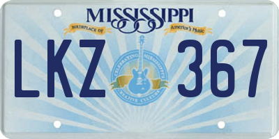 MS license plate LKZ367