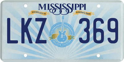 MS license plate LKZ369